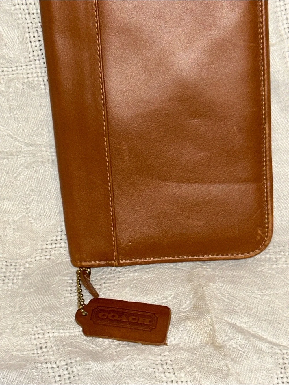 Vintage Coach British Tan Leather Tie Case #5013